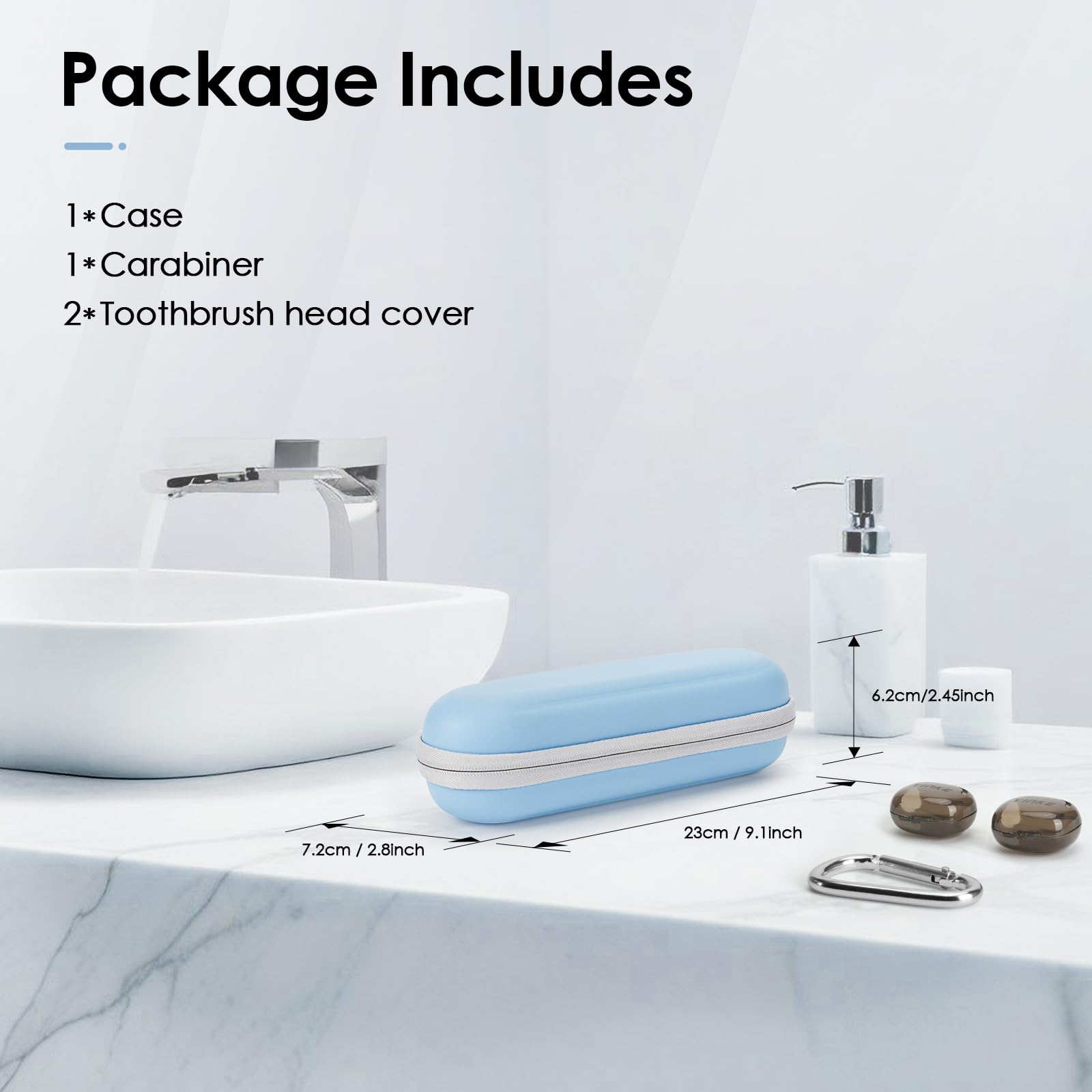 Yinke Funda para cepillo de dientes eléctrico, funda de viaje para cepillo de dientes eléctrico, funda portátil para cepillo de dientes