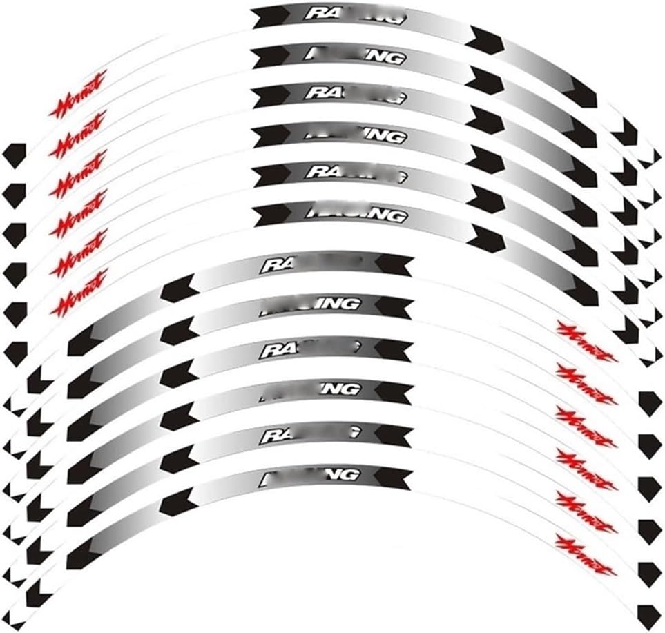 Motorcycle Decal Decorative Stripe for H&ornet for 250 900 400 12 Pcs Wheel Stickers(10)