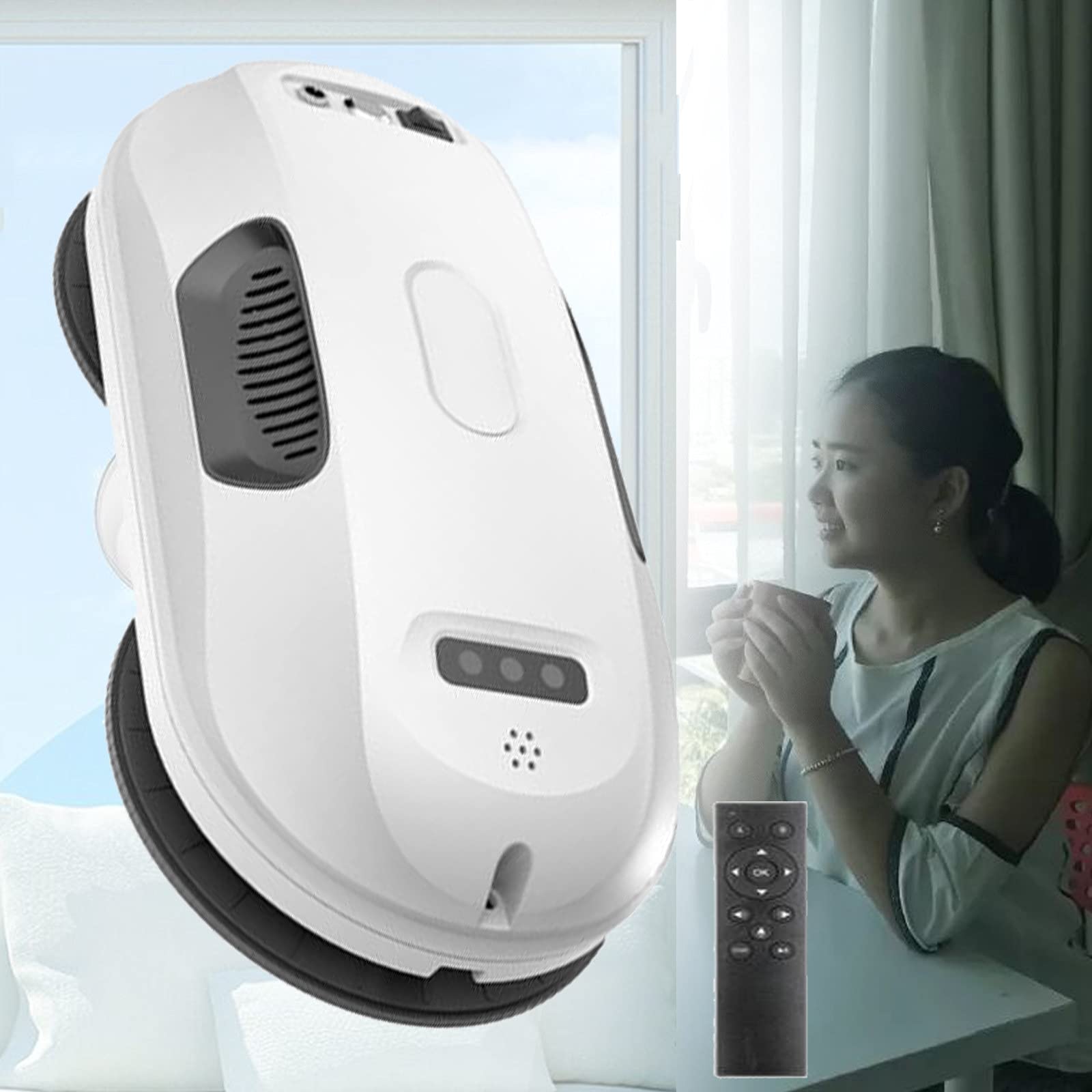 Robot do mycia okien, hotelowy apartament, domowy elektryczny robot do mycia szyb, sterowany pilotem, do okien/szkła i luster w budynkach wysokościowych, wewnątrz i na ze(