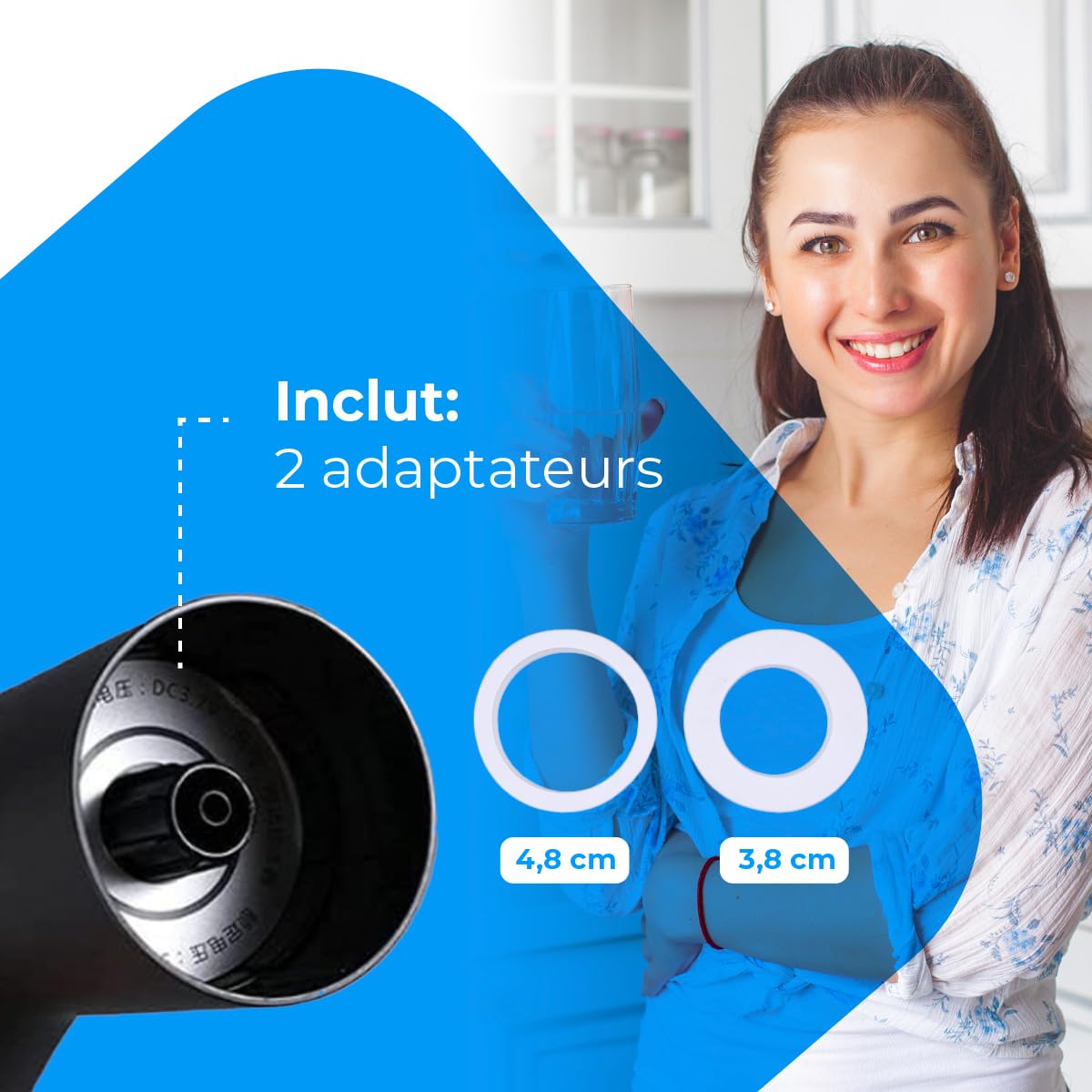Distributeur d'eau en Bouteille Automatique USB sans BPA 1500mAh Silicone Noir 4,5-18,9L