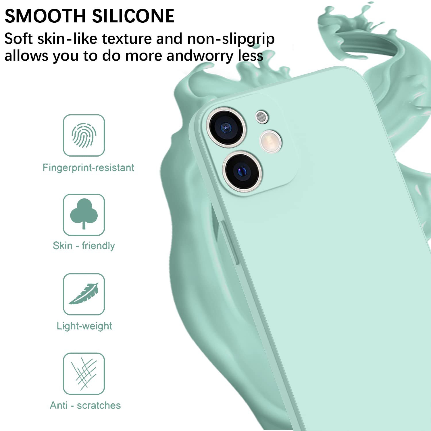 KPPIT Silicone Case Compatible with iPhone 12 6.1 inch protective case - Image 4