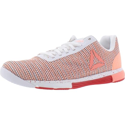 Reebok Women's Speed TR Flexweave Cross Trainer, White/Sunglow/Rosette, 6 M US