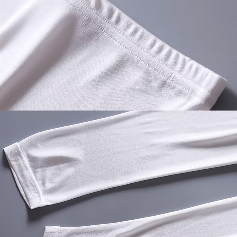 Womens Silk Long Johns Sets Mulberry Silk Base Layer Lightweight Thermal Underwear