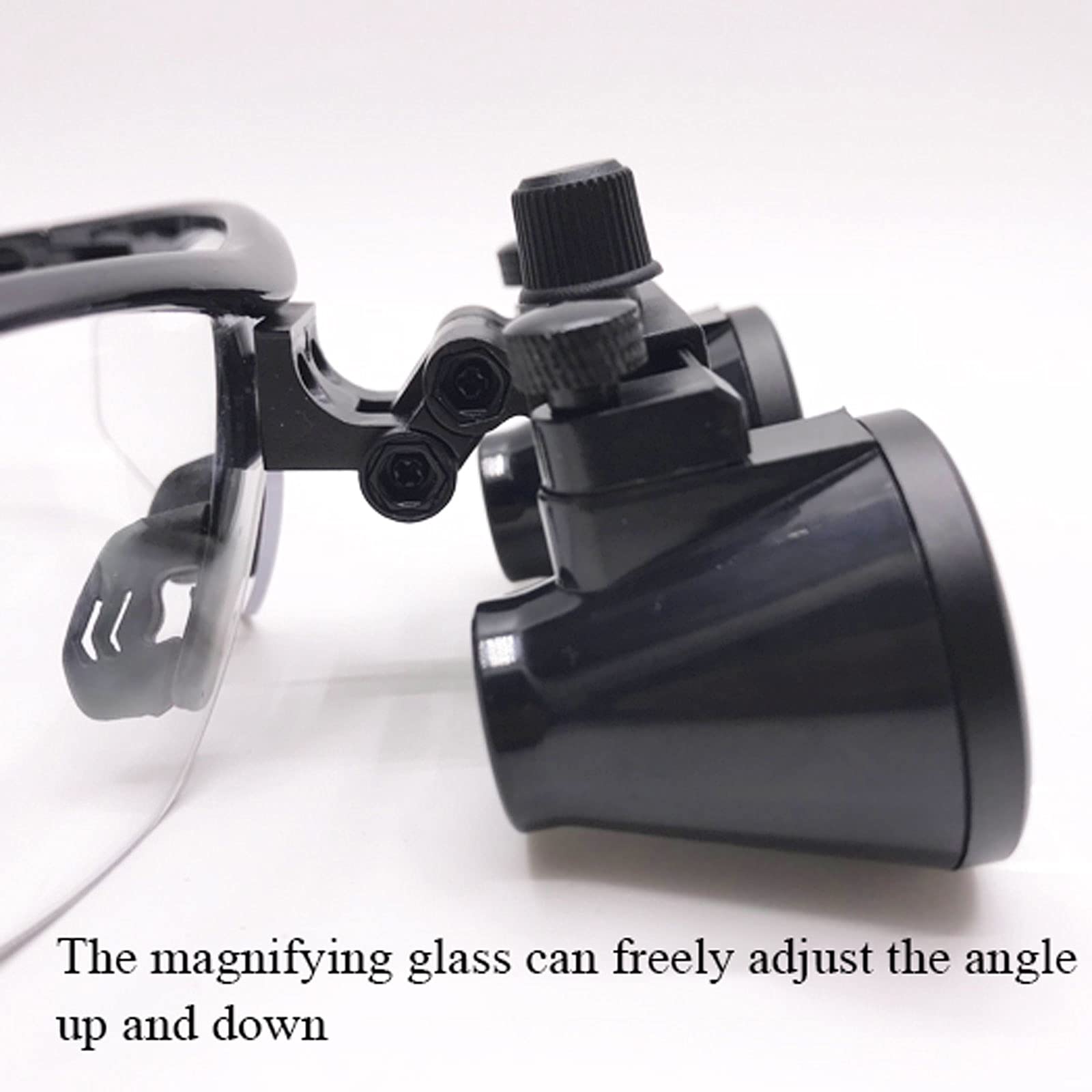 Lupa Montada en la Cabeza 2.5X/3.5X Aumentos Gafas de Aumento Odontologia con Luz 420mm
