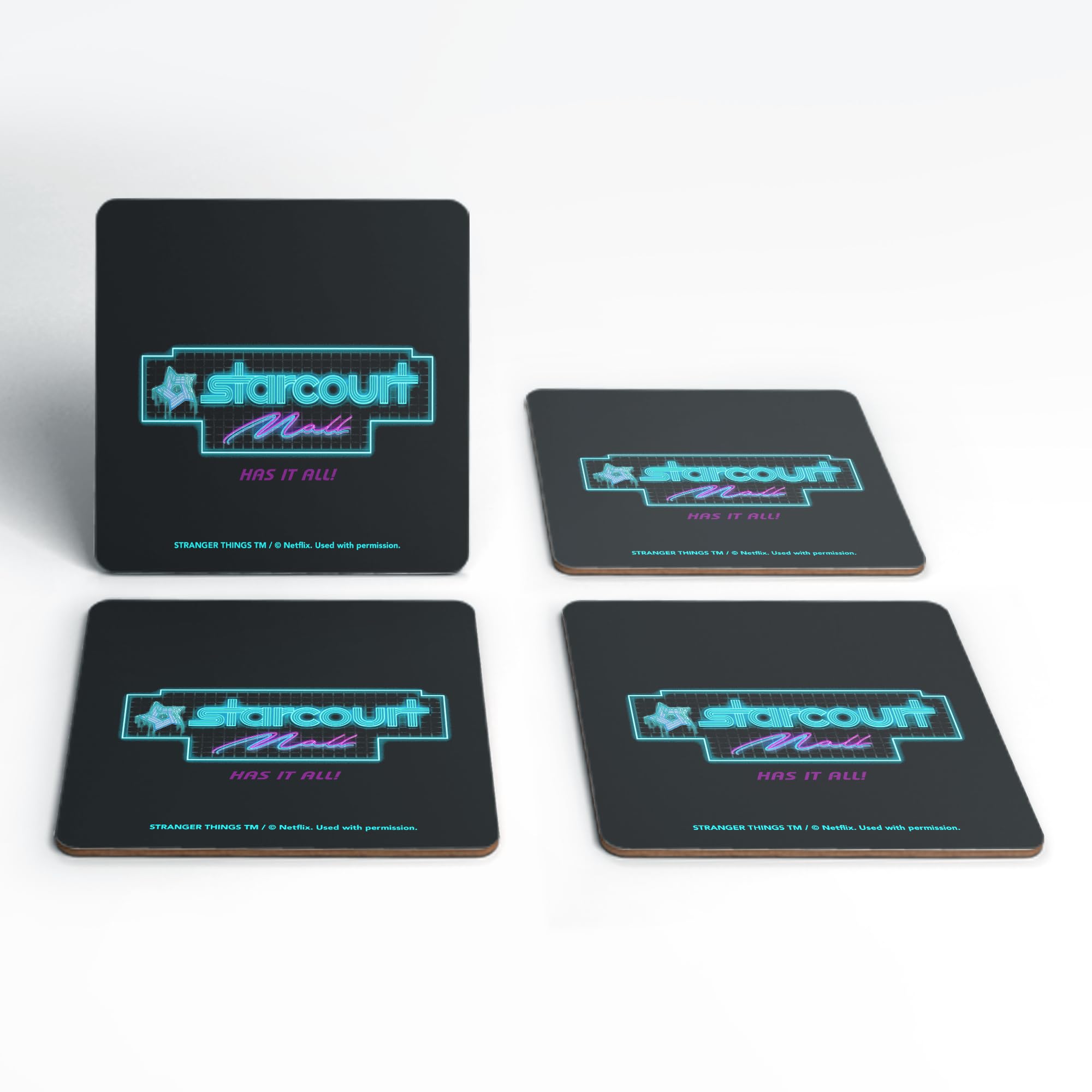 Stranger Things Starcourt Mall Coaster Set