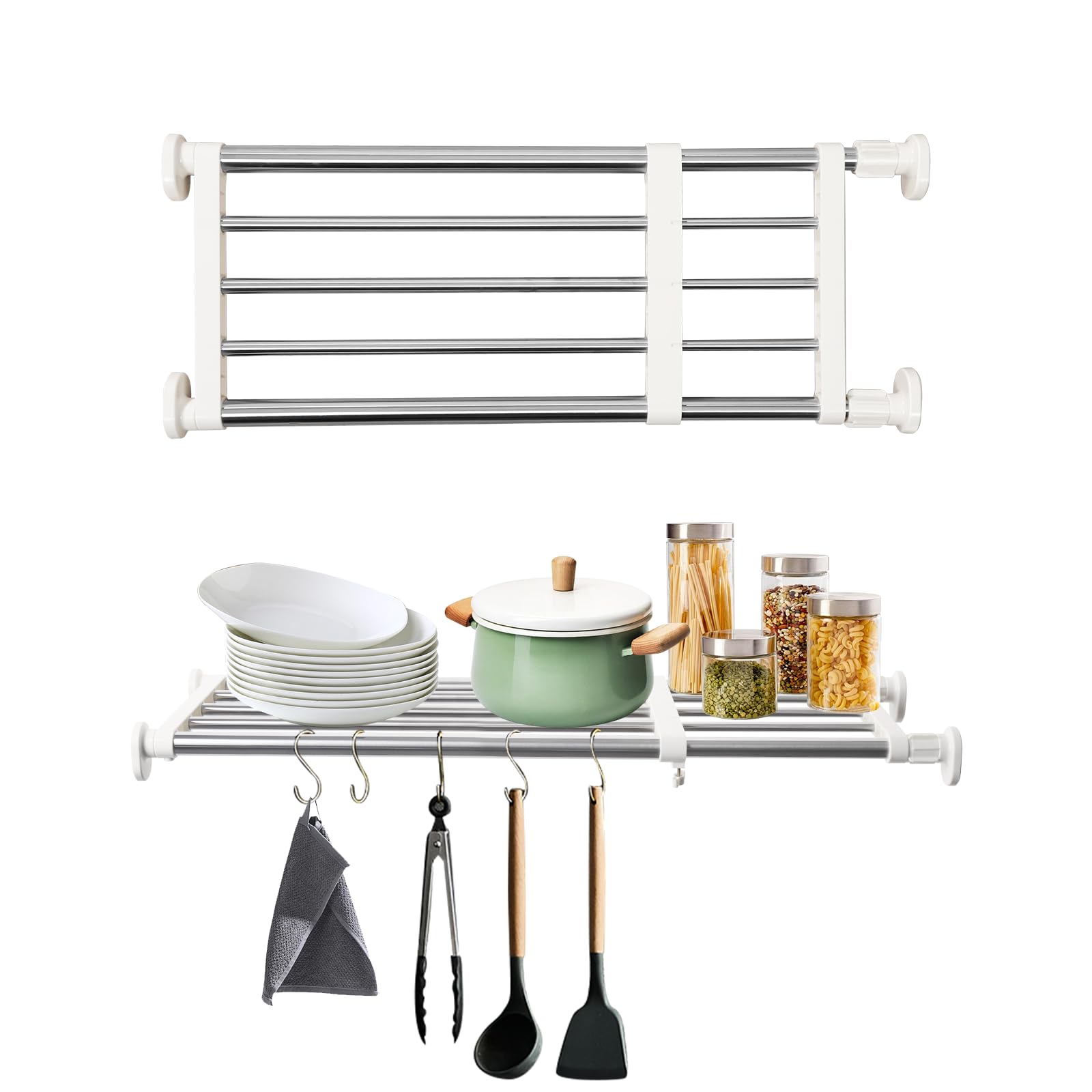 Étagère de garage extensible pour réparer le manque de place armoire