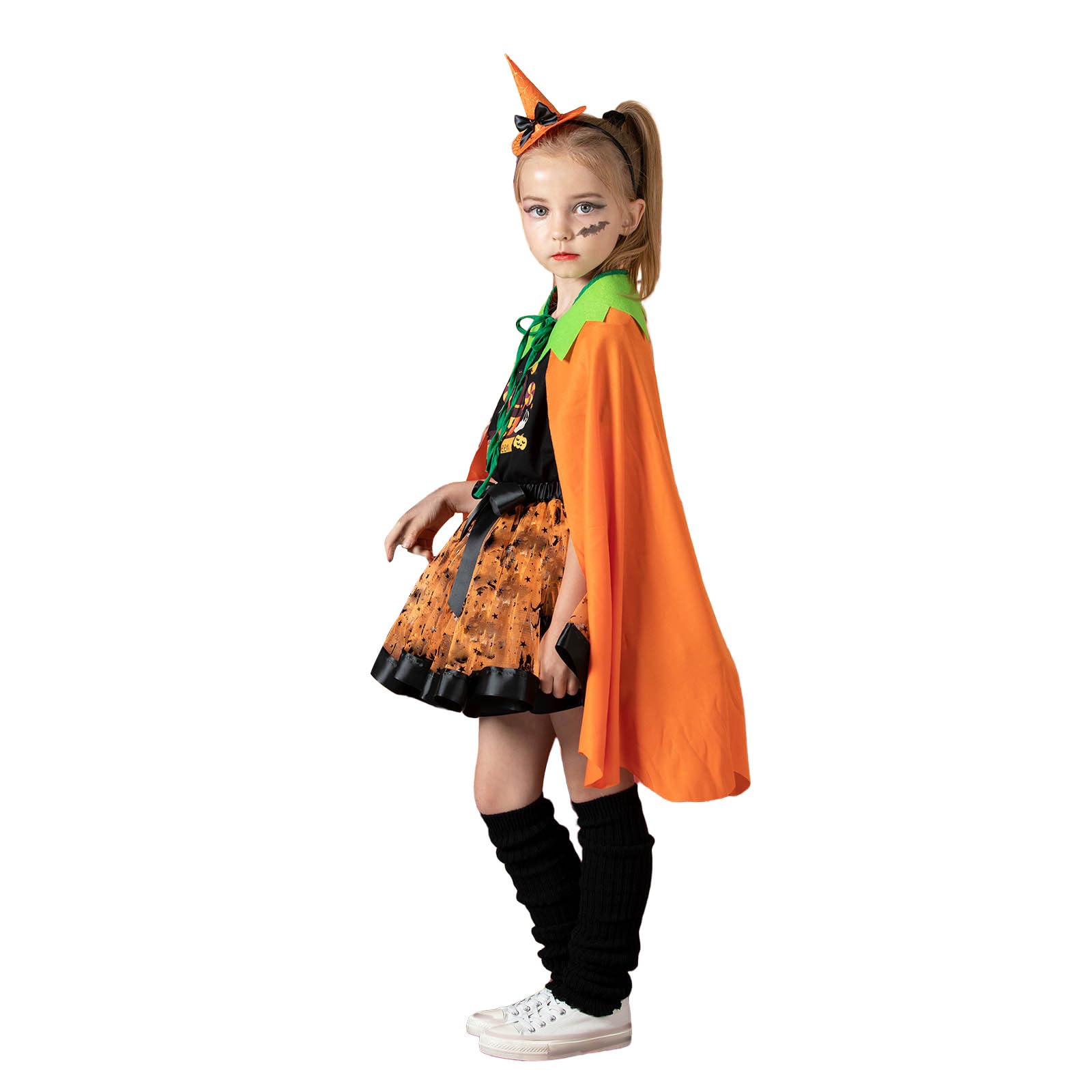 GenericToddler Baby Girl Boy Halloween Christmas Costume Velvet Hooded Poncho Cloak Cape Cosplay Dress-up Halloween Baby Witch Cape