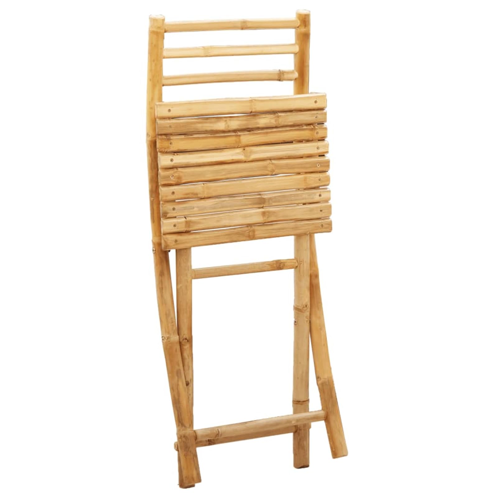 Bambusowe krzesła ogrodowe, 6 sztuk, składane, 43 x 54 x 88 cm – trwałe, oddychające, odporne na warunki atmosferyczne, do użytku na zewnątrz