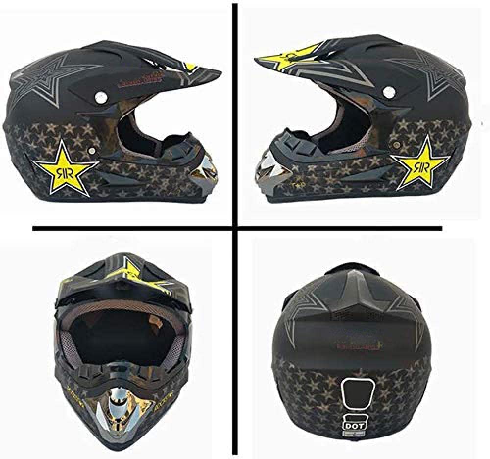Amazon.com: Motorcycle Full Face Helmet Set, with Goggles