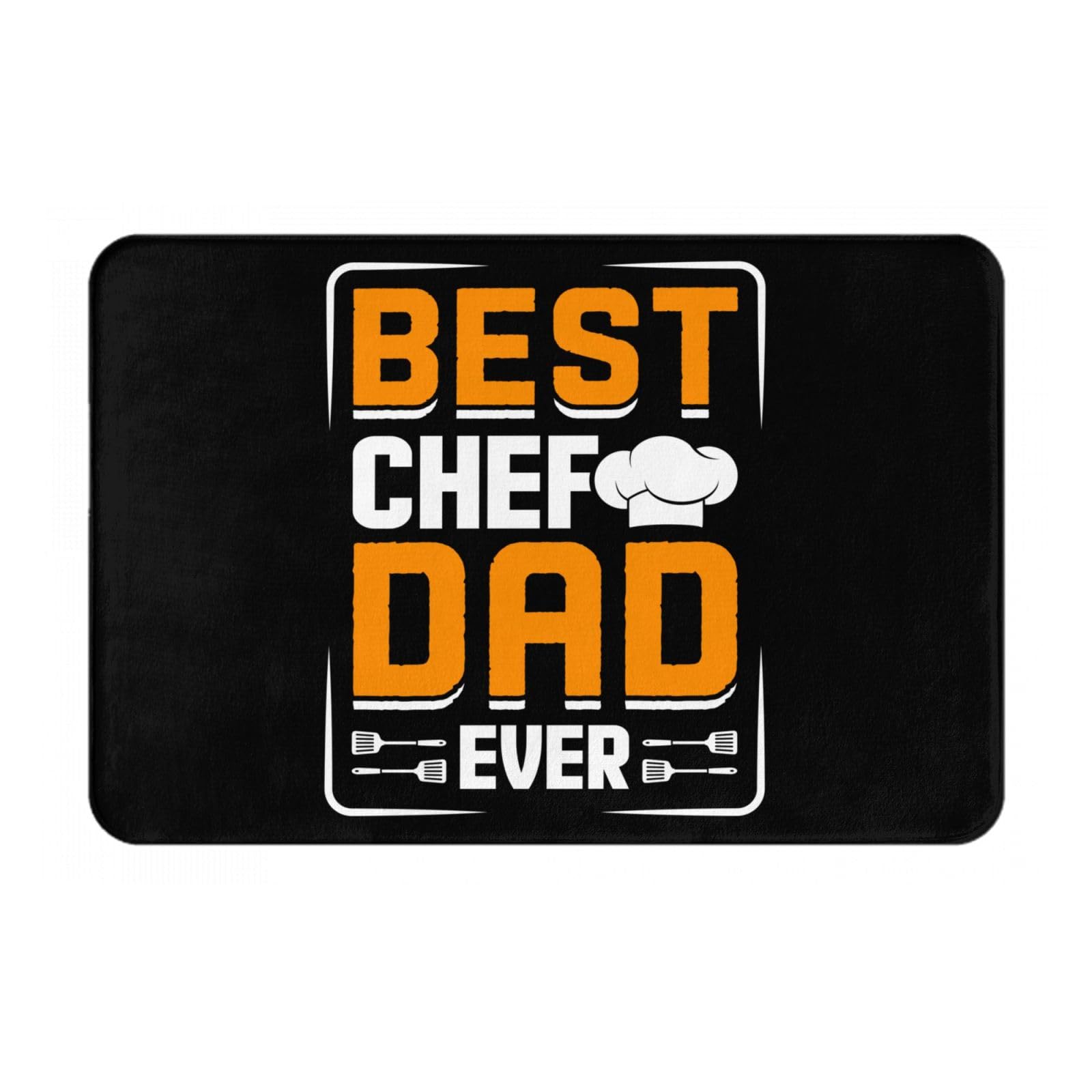 Best Chef Dad Ever Bath Mat 16x24in Indoor Absorbent Non-Slip Washable Quick Dry Mat for Bathroom Kitchen