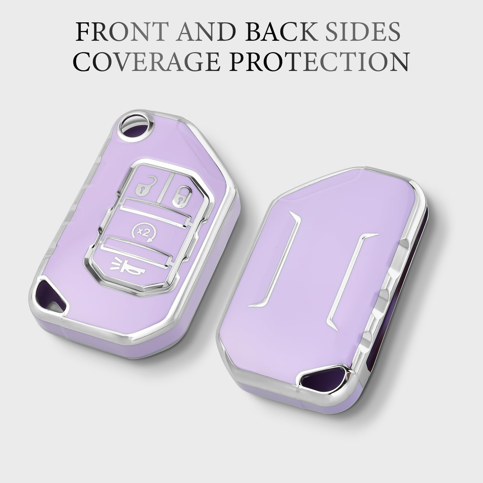 Jeep Key Fob Cover - Soft TPU Protection For 2018-2021 Wrangler JL/JLU, Gladiator JT, Sahara Rubicon - View #5