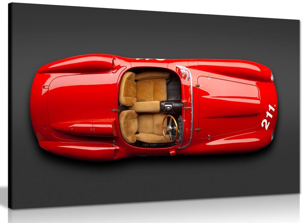 Panther Print Ferrari 625 Spider Canvas Wall Art Picture Print (30X20in)