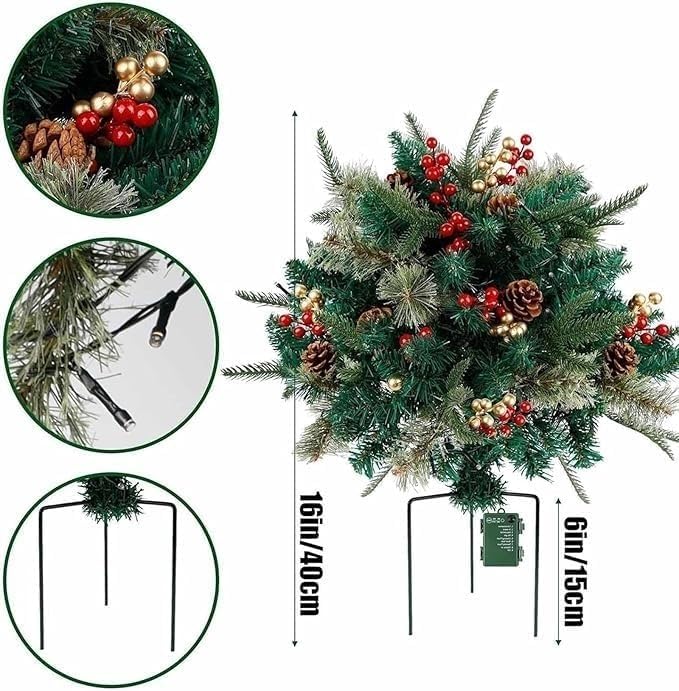 Adornos Navideños For Macetas, Rellenos For De Exterior | Relleno For Urna Árbol con Trípode, Pinos - Más Información(C,4pc)