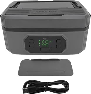 Elektrische Lunchbox, wiederaufladbar kabellos, 1600 ml, schnelle Heizung, mit langer Akkulaufzeit, für Büro, Auto und Baustelle