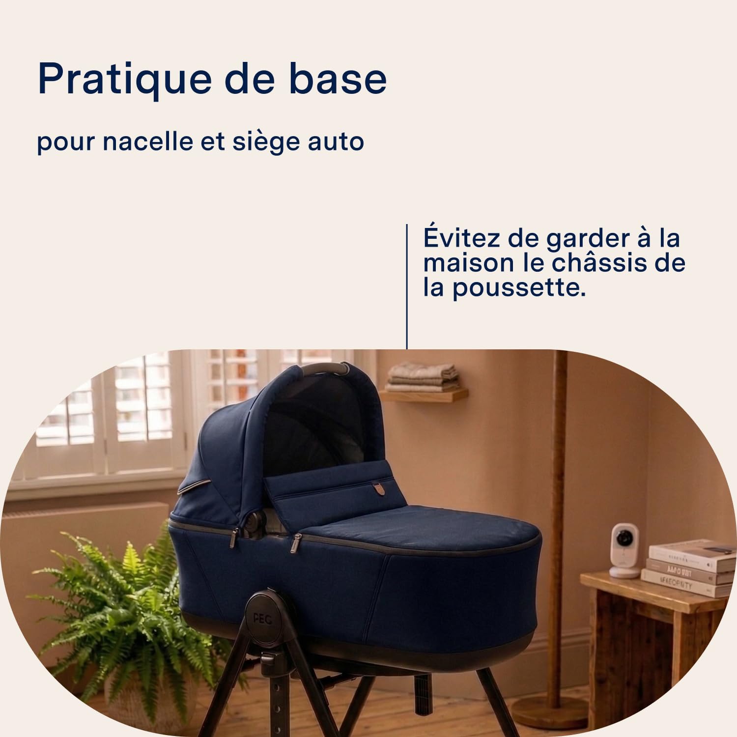 PEG Stand By Me - Support Réglable pour Nacelle et Siège-Auto - Compatible avec les Produits Peg Perego