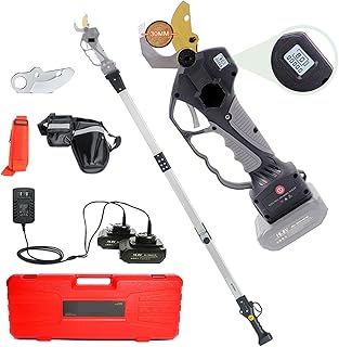 Tesoura De Poda EléTrica, Tesoura de poda elétrica sem fio de íon de lítio 16,8 V Tesoura de poda eficiente Árvore de frutas Bonsai Paisagismo, Motosserras EléTricas (Size : Shears pole(Case))