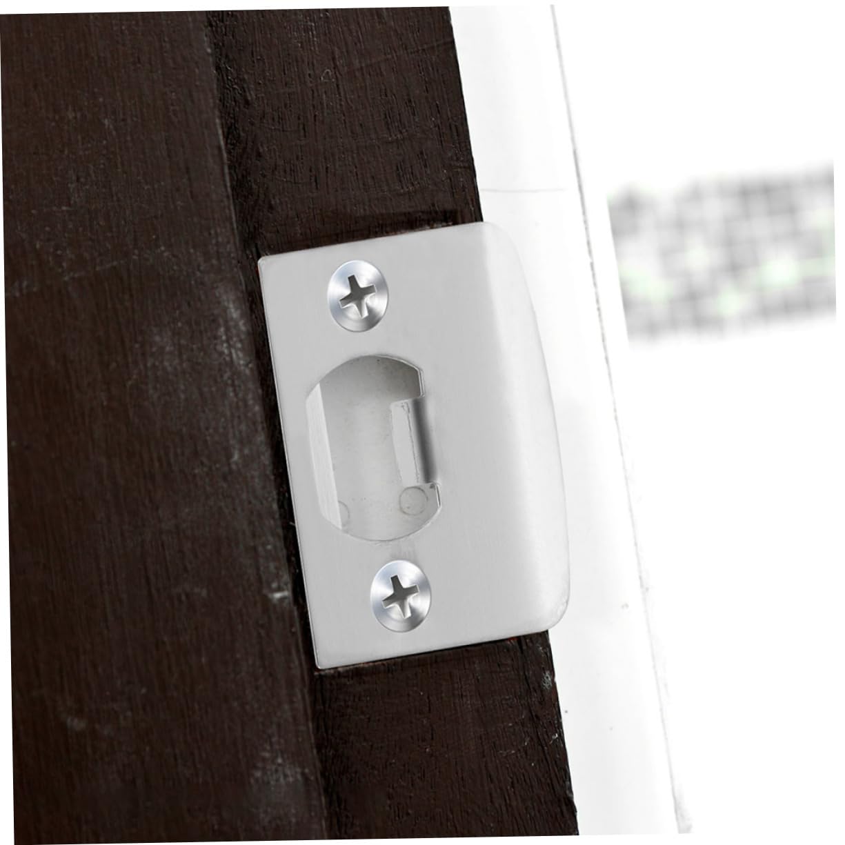 Hemobllo 5 Ensembles Guide De Serrure De Porte Intérieur Gâche De Pêne Dormant Verrou Porte Plaque De Renfort De Porte Plaque De Recouvrement De Trou De Porte 4 Pièces * 5