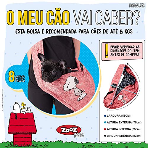 Bolsa Sling Zooz Pets Snoopy Smile Vermelha