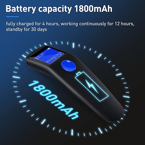 Miniatura 4 de Escáner de código QR, JRHC 2D portátil escáner de código de barras inalámbrico 2 en 1 2.4G inalámbrico y USB con cable de mano, lector de código de