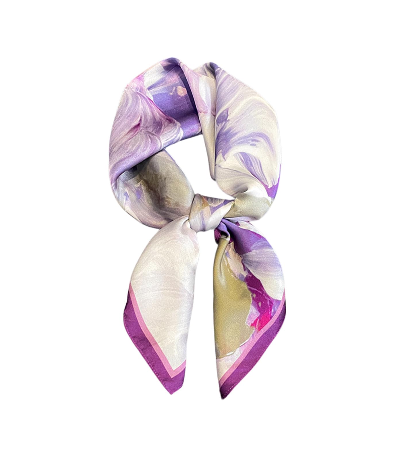 Solanaluna 100% Mulberry Silk Square Scarf for Neck or Hair-27"x27" Women Natural Silk Neckerchief Headscarf