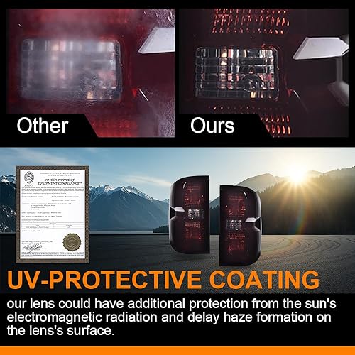 Miniatura 4 de G-PLUS Luces traseras con arnés de cableado compatibles con Chevy Silverado 2003-2006 Luces traseras izquierda y pasajero derecha con barra de luz