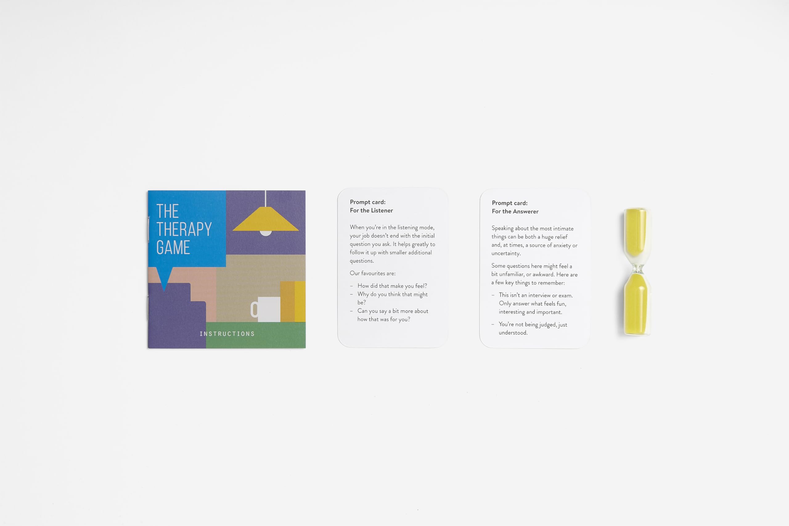 The Therapy Game: share and listen to each other’s most interesting thoughts