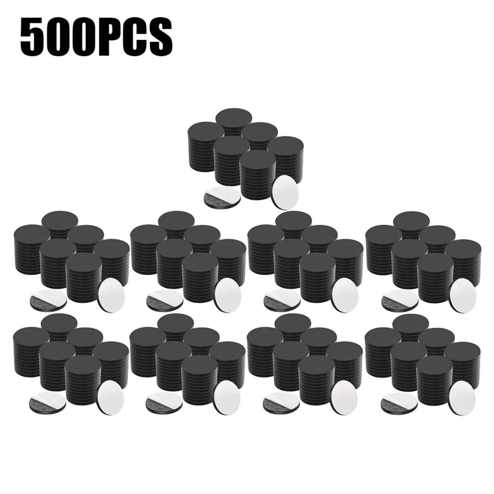 Magnetische runde selbstklebende Scheibenmagnete, rund, Gummi, weich, 20 x 2 mm, für Kühlschrank, Büro, DIY-Projekte (500 Stück für kleine Spitze), 50–500 Stück