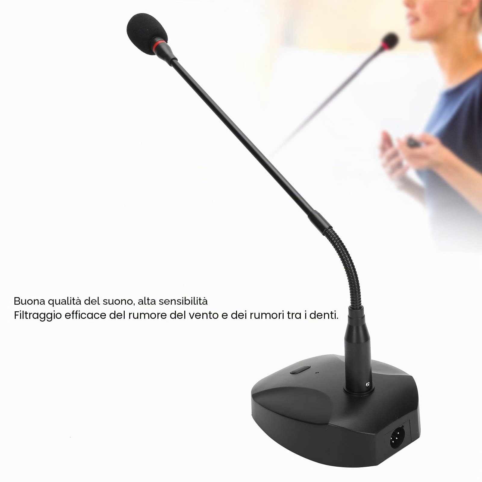 Microfono USB per PC, microfono USB professionale da tavolo per PC e Mac, compatibile con qualsiasi computer, alta sensibilità, microfono per conferenza con facile regolazione dell'angolazione