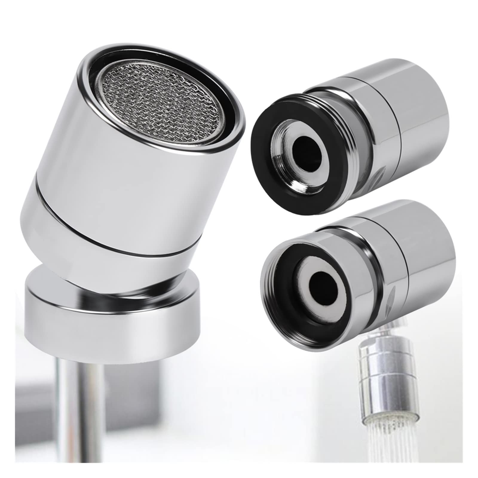Perlator kranu Adapter do kranu do zlewu kuchennego 1 szt. Bateria kuchenna i łazienkowa Aerator, elastyczny stopień Aerator Opryskiwacz Wylot Obrotowy kran Oszczędzający wodę Głowica dyszy kranu