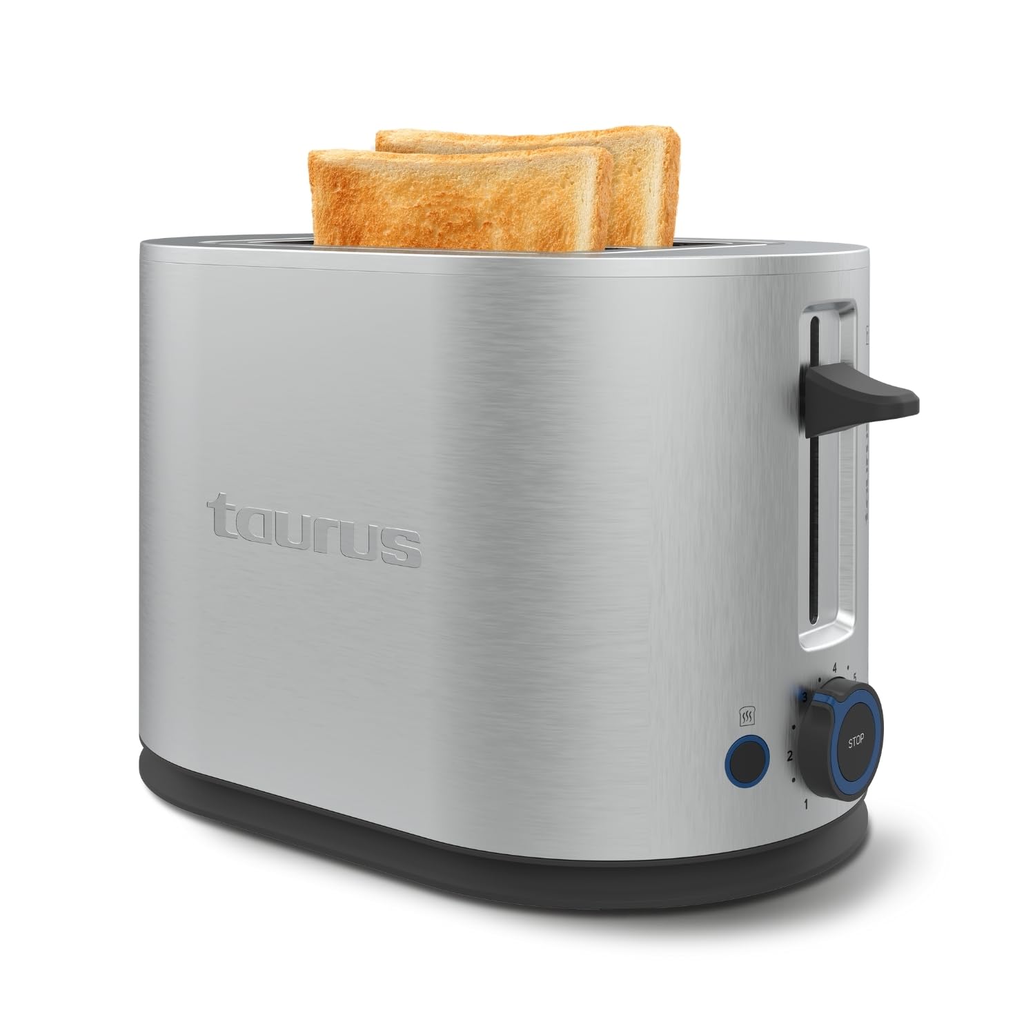 Taurus - Tostadora Mytoast II Legend | 900W | 2 Ranuras | 7 Niveles de Tostado | Funciones Descongelar, Recalentar y Cancelar | Acero Inoxidable | Bandeja Recogemigas | Elevación Extra
