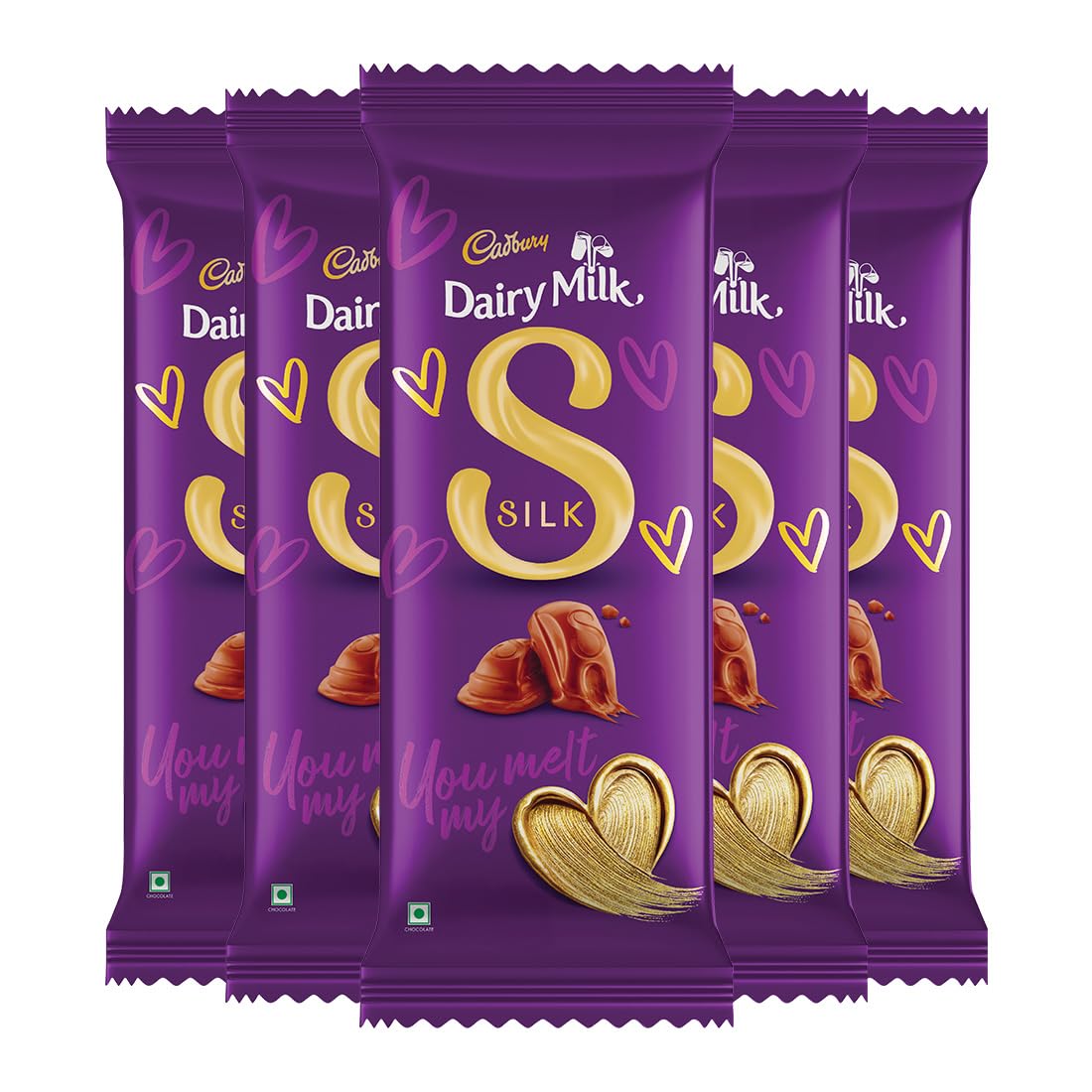 Dairy Milk Silk Chocolate Bars, 60 g (Pack of 5)