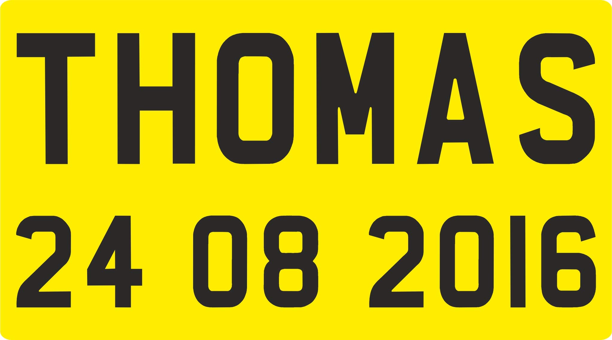 Fsss Ltd Yellow Engraved Np Number Plates For Childrens Little Tikes Cozy Coupe Ride On Toys (Yellow)