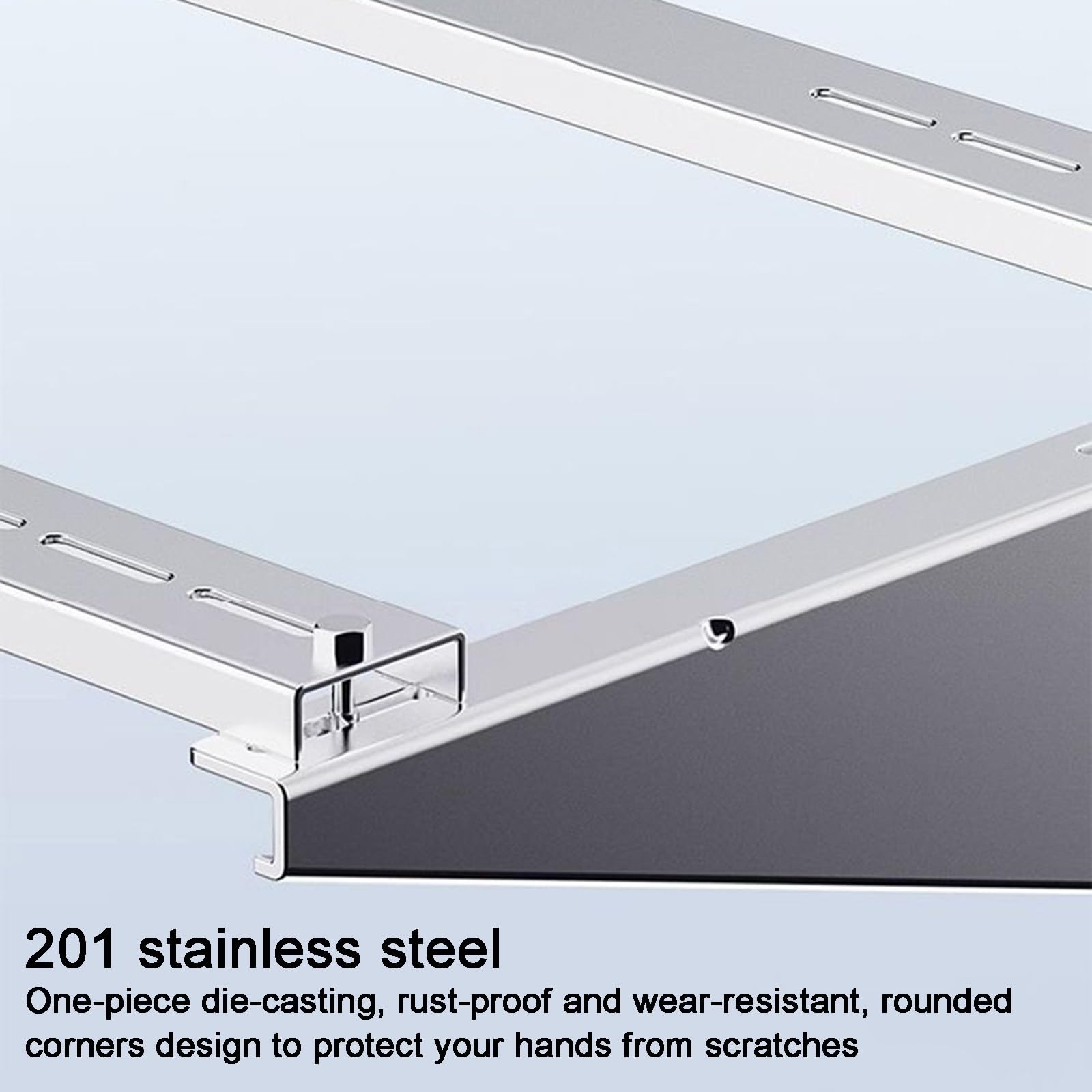 Staffe per Condizionatore Esterno, Staffa Condizionatore D'aria con Doppie Barre Trasversali, Supporto a Parete in Acciaio Inox per Condensatore da 1,5-3 P(48.7x46x74cm/19x18x29in)