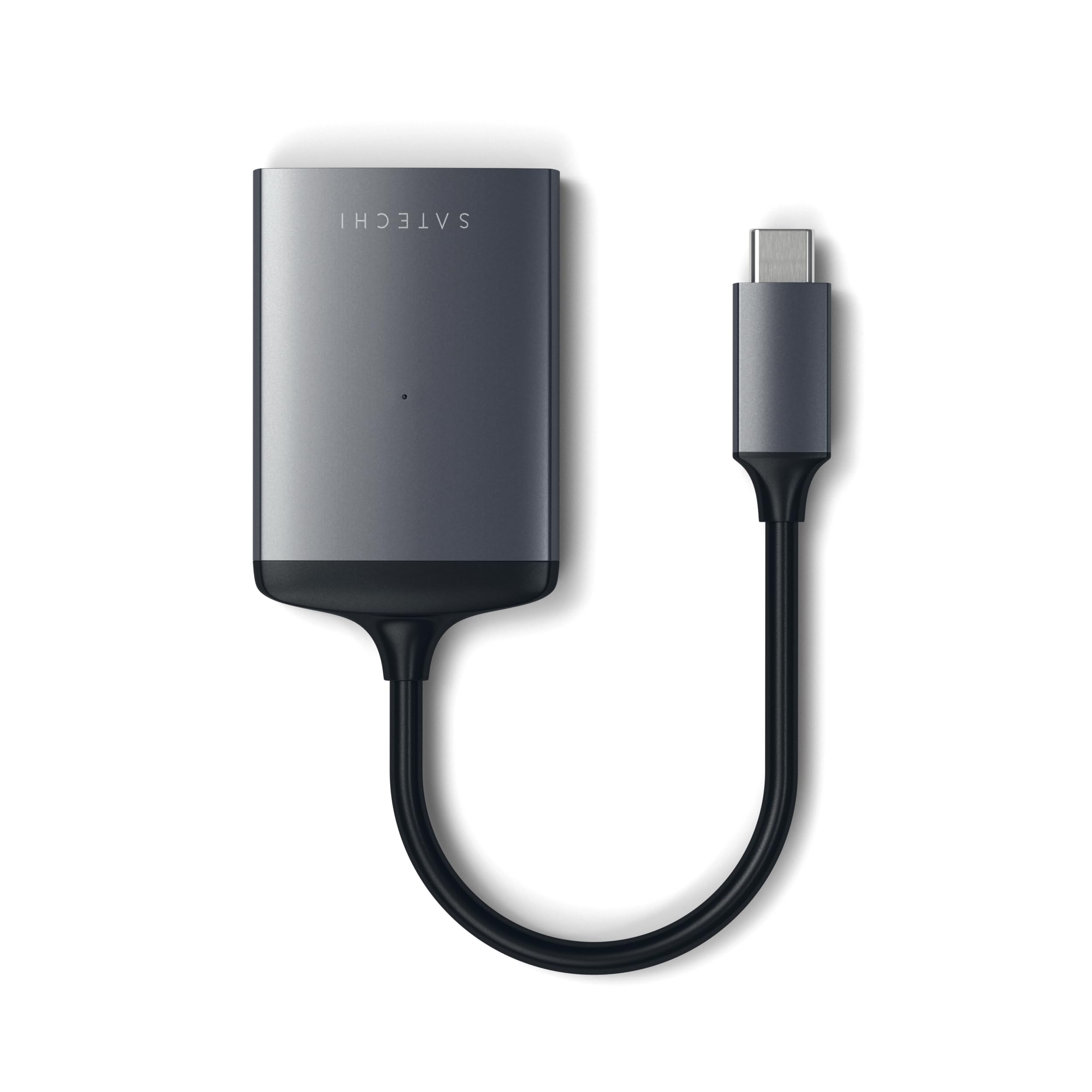 SATECHI Lettore di Schede Micro SD e SD UHS II in Alluminio USB C per MacBook Air e Pro, Laptop, PC, Tablet, iPad – Grigio Siderale