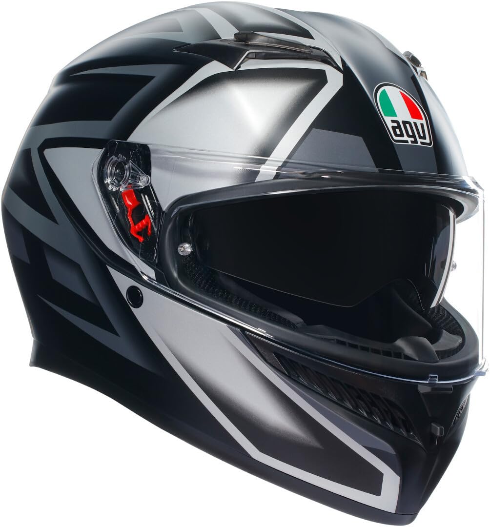 AGV K3 Motosiklet Kaskı Kapalı Kask Compound Matt Black Grey XL