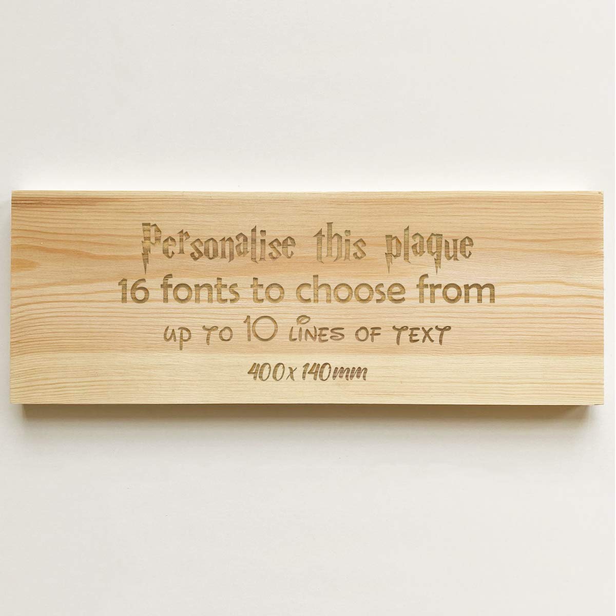 Cutncraft Designs Personalised Large Wooden Sign Plaque Custom Made Wall Door Decor Idea 40 x 14 x 2cm (15.7"x5.5"x0.8")