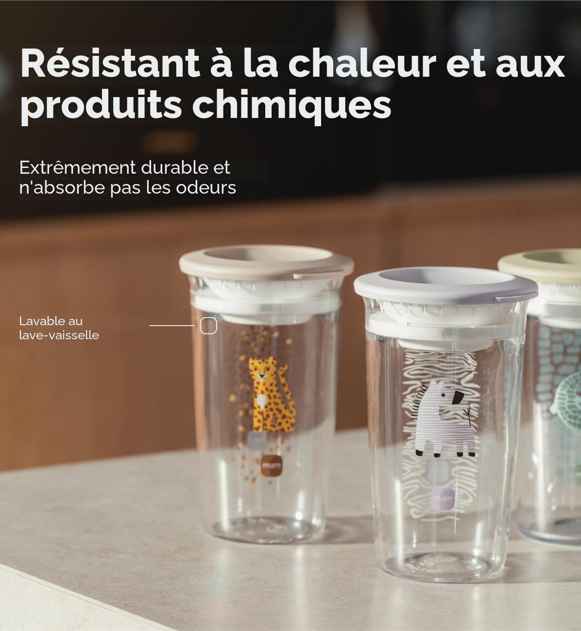 MAM Tasse facile à boire pour enfant | 190 ml | Bord à 360° pour siroter à n'importe quel angle | Transparent comme du verre | Facile à tenir | Valve en silicone souple monobloc | Accessoires pour