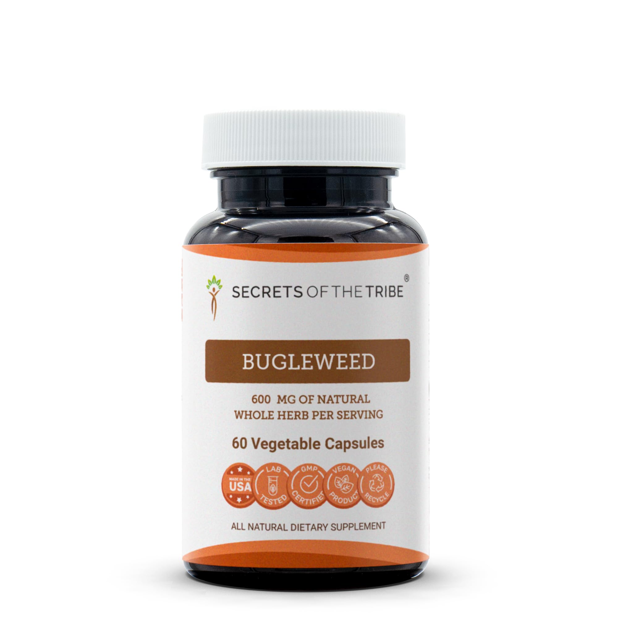Secrets of the Tribe Bugleweed 60 Capsules, 800 mg, Bugleweed (Lycopus Virginicus) Dried Herb (60 Capsules)