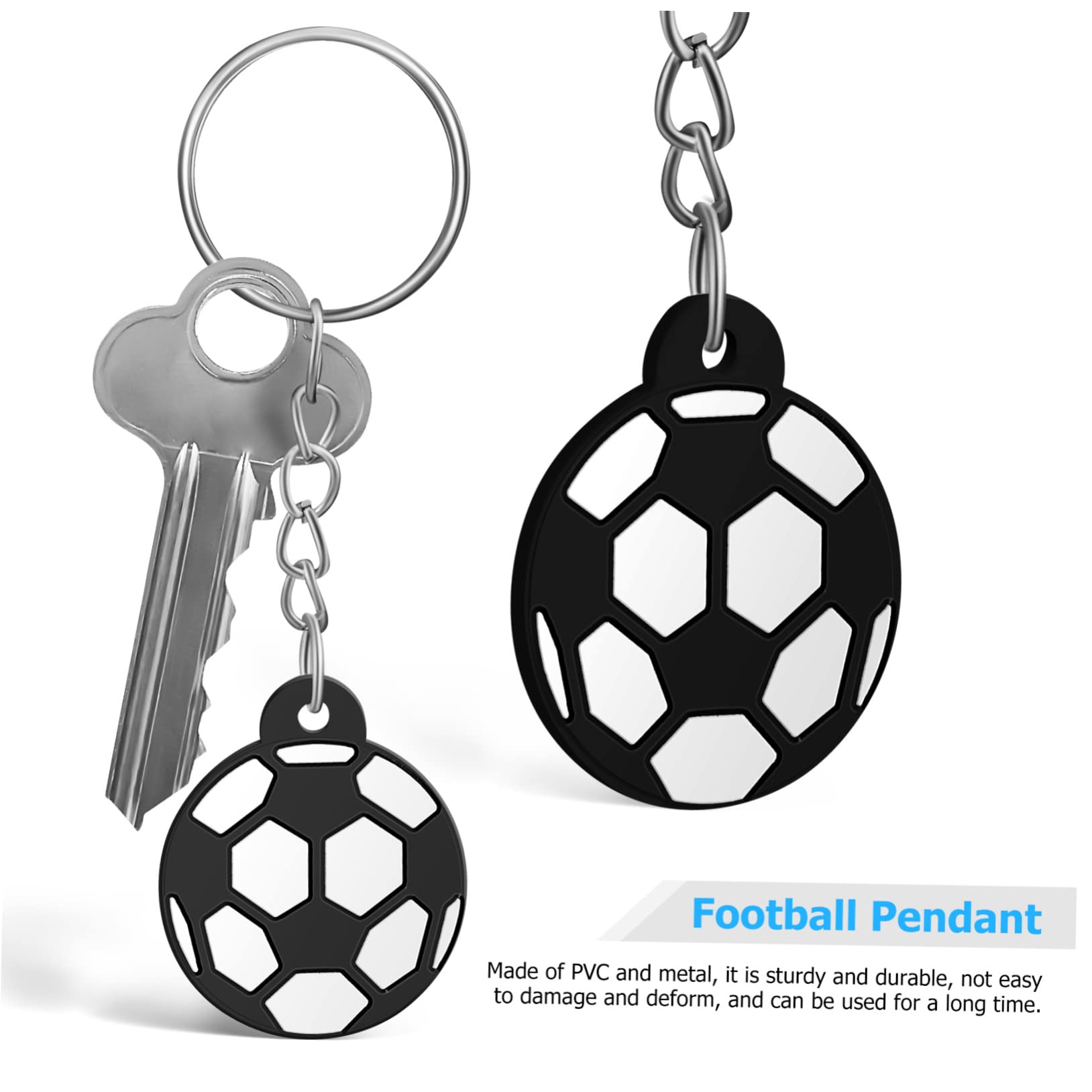 TOYANDONA Fußball Schlüsselanhänger Kreative Fußball Anhänger Als Party Mitgebsel Für Geburtstag Und Karneval Pvc Softgummi Schlüsselringe