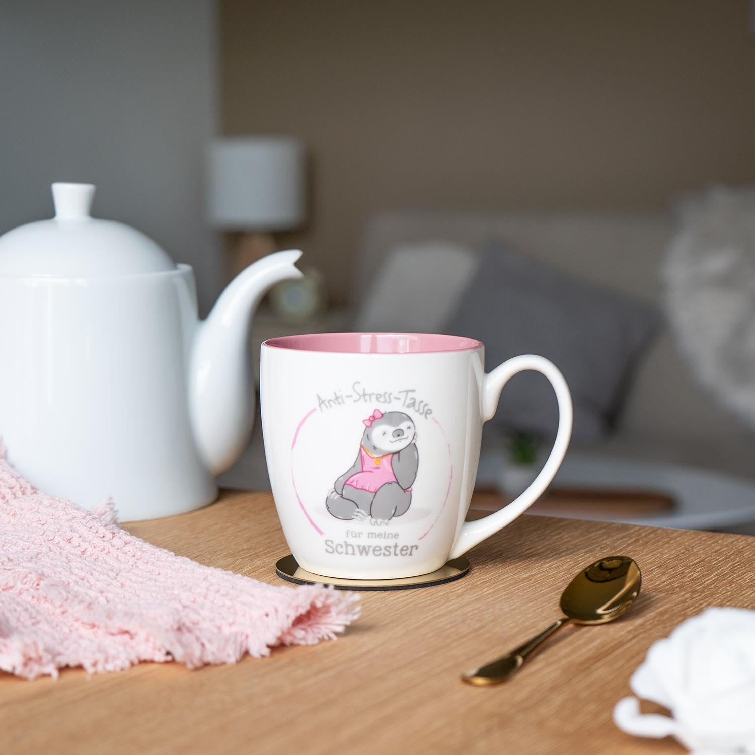 Gruss & Co Anti-Stress-Tasse Motiv Schwester – Bild 3