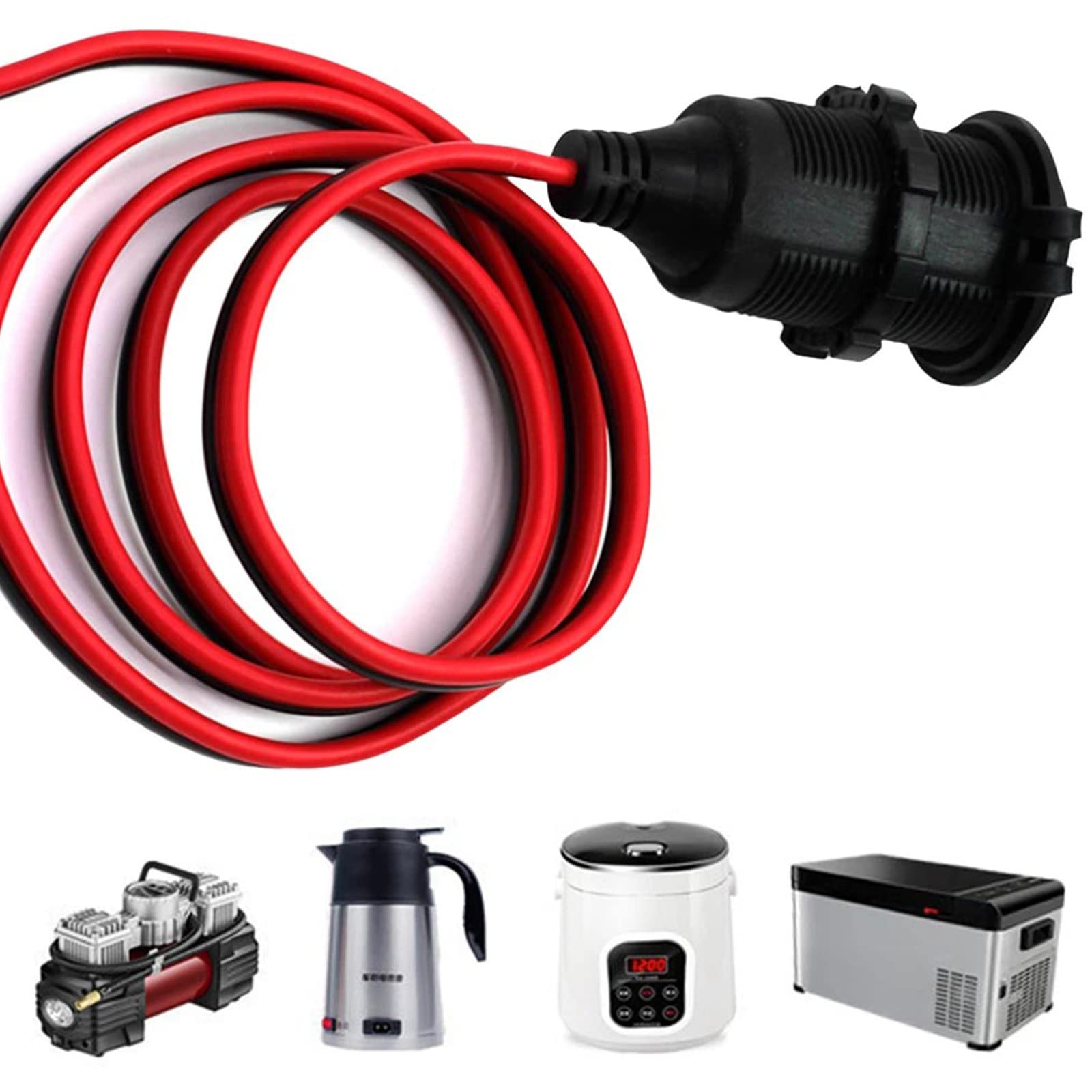 LIUZIKUN Presa accendisigari per Auto, 12V/24V, adattatori per Prese di Corrente Impermeabili per Moto, Camion e imbarcazioni