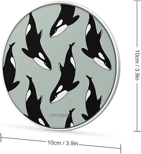 Miniatura 2 de Killer Whales Wireless Charger Pad 10W Fast Charging Pad Compatible with iPhone 15 14 13 12 Series Samsung Galaxy Series