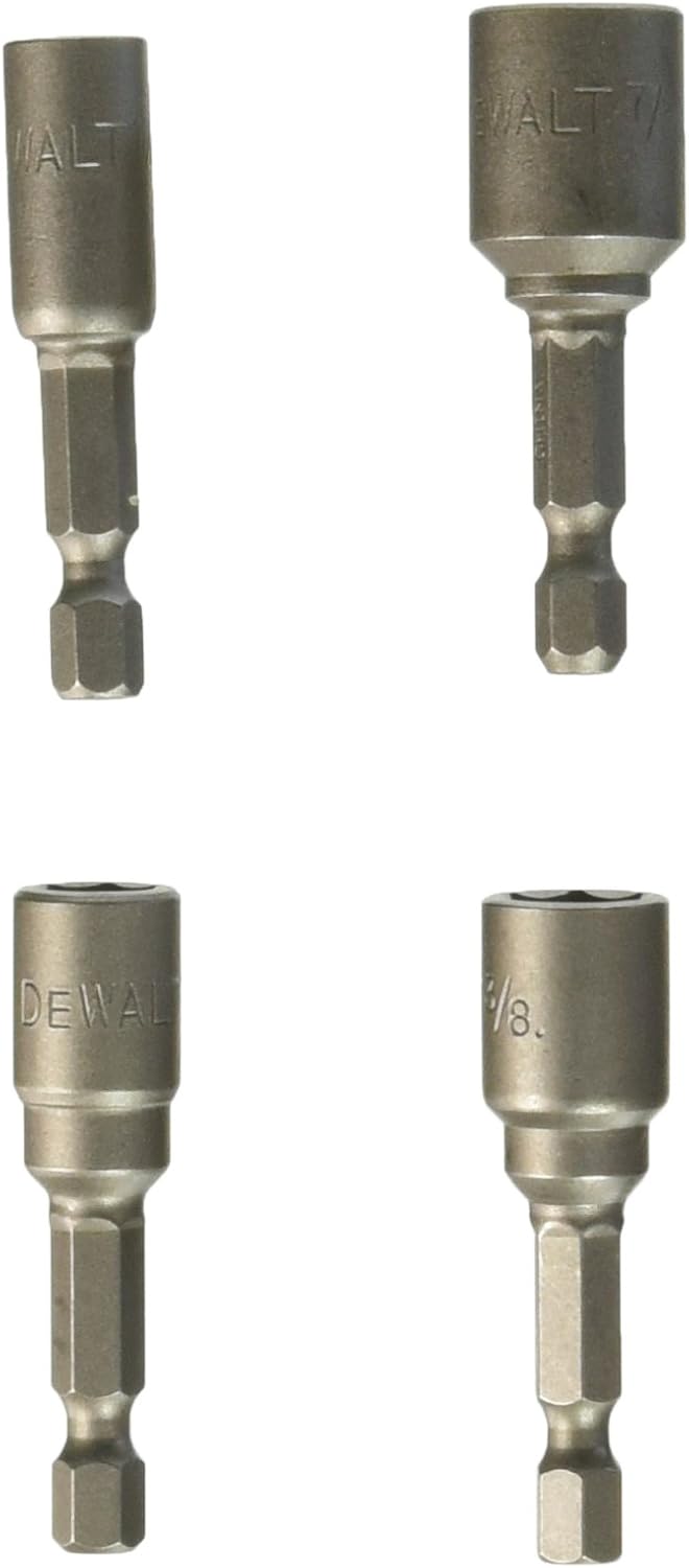 DeWalt DW2229 4 Piece Nutsetter Pack,Silver