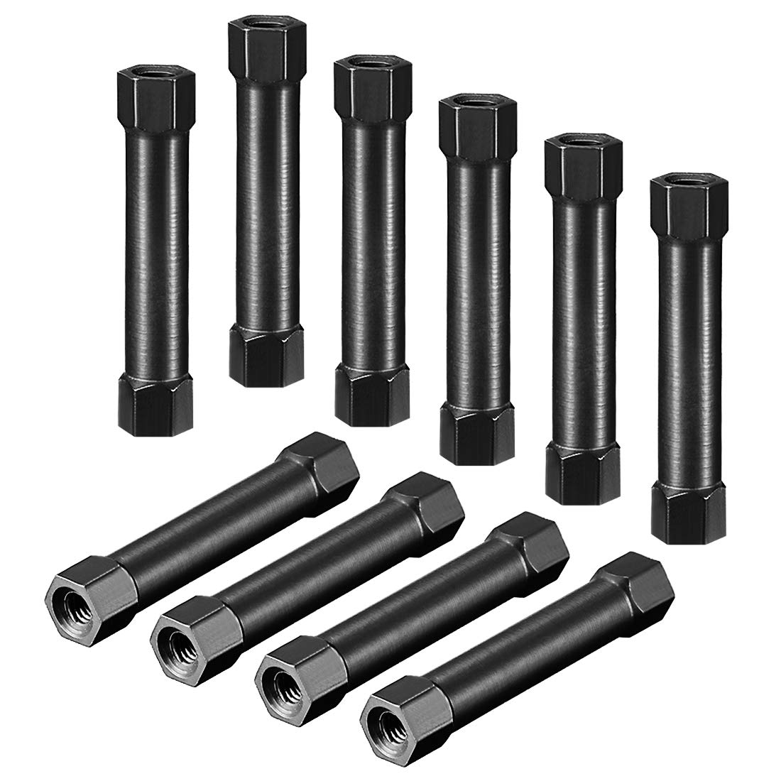 uxcell Hex Aluminum Standoff Spacer Column M3x40mm,for RC Airplane,FPV Quadcopter,CNC,Black,10pcs