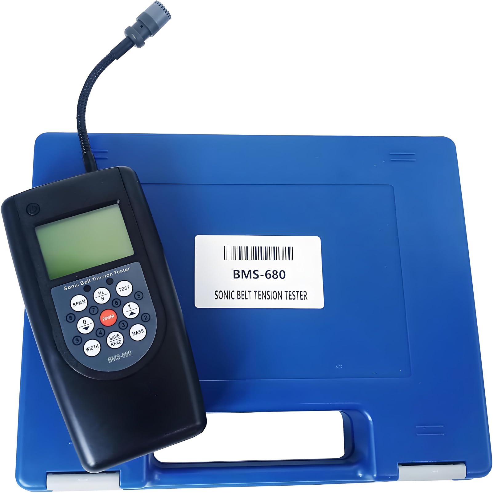 DNEPEI Digital Sonic Belt Tensiometer with 20-Set Parameter Memory, Frequency & Newton Tension Meter 10-680Hz, Adjustable Probe for Multi-Ribbed V-Belts, Ideal for OEM & Aftermarket