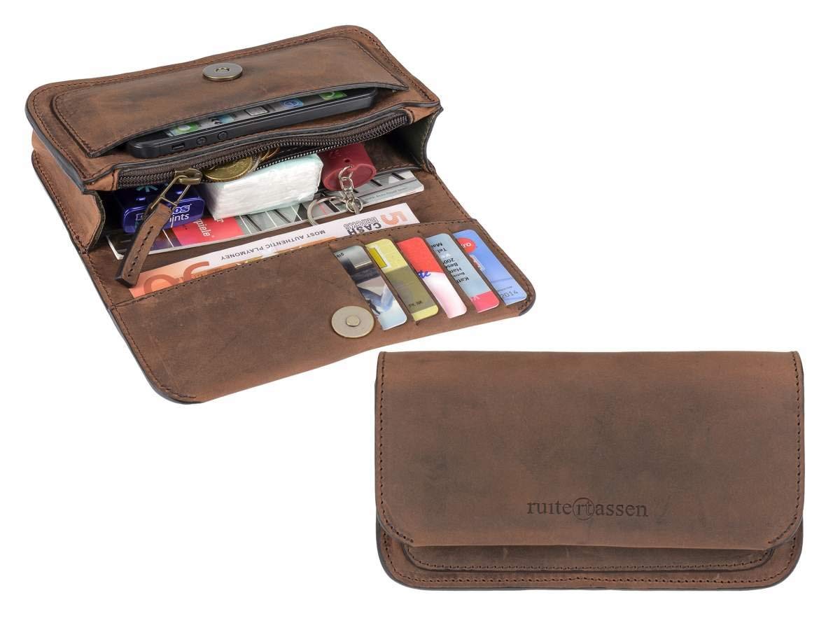 Gürteltasche Leder quer Damen Herren Wandern Festival Reise Ruitertassen Ranger