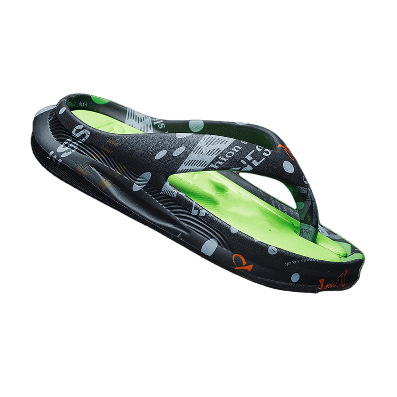 Infradito Gli Uomini Stampati Piattaforma Spessa Eva Flip Flops Anti-Scivolo Morbido Cuscinetto Estate Pantofole Bagno Interno All'aperto Sandali da Spiaggia-black-b-43-44