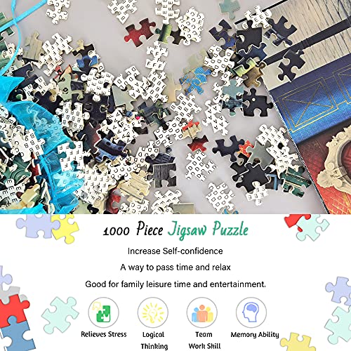 Jigsaw Puzzles 1000 Pieces For Adults Book City Fantasy Challenging Puzzle Difficult Puzzles Large Puzzle Game Toys Gift 20 X 28 Inches #TOP3