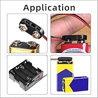 Vista 7 de Mariyandh Conectores de batería de 9 voltios, 6 conectores de batería tipo I de 9 V, conector de hebilla, carcasa de plástico duro, conectores