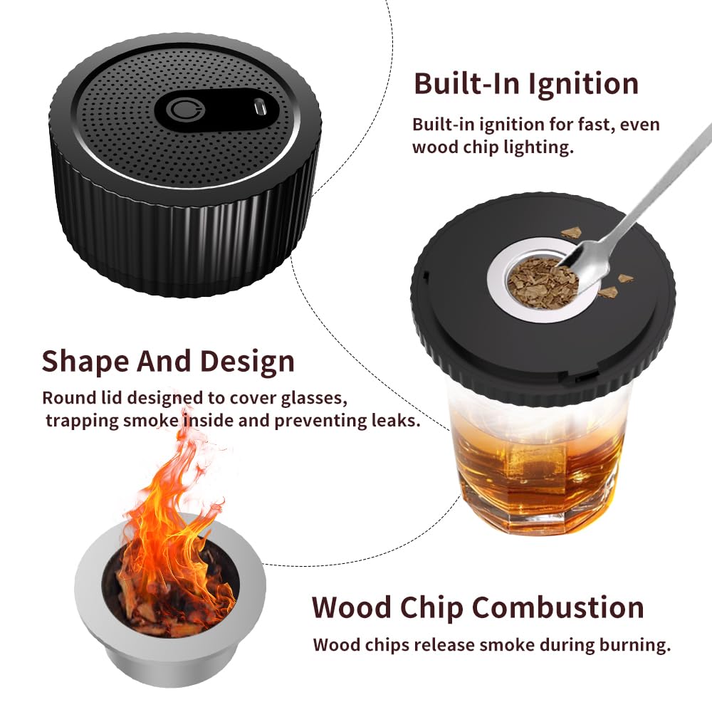 Kit De Fumoir électrique à Cocktails Rechargeable à Un Bouton